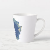 Chic Script Denim Scrap Fifty & FABULOUS! Birthday Latte Mok (Rechts)