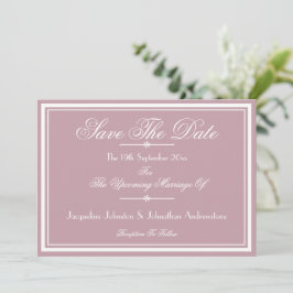 Chic Script Details Stof Roze Save The Date Aankondiging