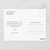 Chic Script Eenvoudige Elegante bruiloft Dank u Fo Briefkaart (Achterkant)