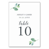 Chic Script Eucalyptus Foliage Minimal Weddenschap Kaart (Voorkant)