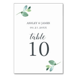 Chic Script Eucalyptus Foliage Minimal Weddenschap Kaart