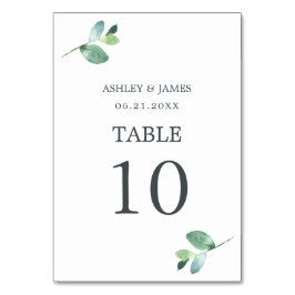 Chic Script Eucalyptus Foliage Minimal Weddenschap Kaart