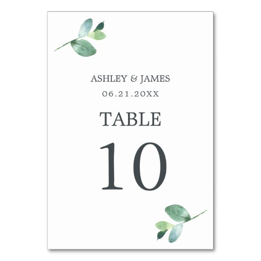 Chic Script Eucalyptus Foliage Minimal Weddenschap Kaart (Voorkant)