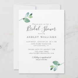 Chic Script Eucalyptus Foliage-Vrijgezellenfeest Kaart