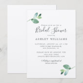 Chic Script Eucalyptus Foliage-Vrijgezellenfeest Kaart (Voorkant / Achterkant)