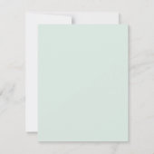 Chic Script Eucalyptus Loof Minimal Huwelijk Kaart (Achterkant)