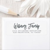 Chic Script Familienaam Retouradres Label (Insitu)