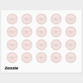 Chic Script Familienaam Retouradres Ronde Sticker (Vel)