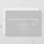 Chic Script Foto Afstudeerfeest Aankondiging (Achterkant)