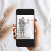 Chic Script Foto-overlay Trouwreceptie Kaart