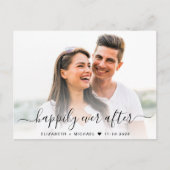 Chic Script Foto QR Code Crème Save The Date Aankondigingskaart (Voorkant)