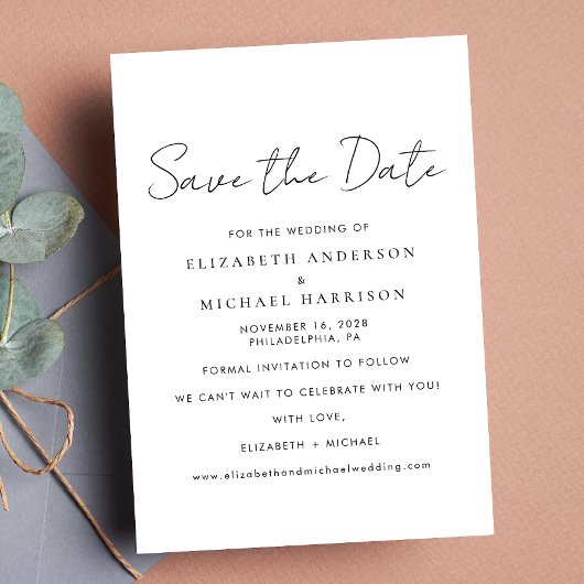 Chic Script-foto Save The Date