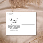 Chic Script Foto Trouw Dank Je Wel Briefkaart