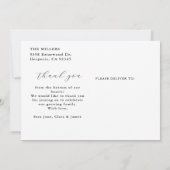 Chic Script Full Custom Photo Baby shower Bedankkaart (Achterkant)