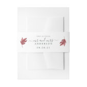 Chic Script Future Mr. Burgundy Leaf Wedding Uitnodigingen Wikkel (Voorkant Voorbeeld)
