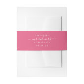 Chic Script Future Mr. Hot Pink Wedding Uitnodigingen Wikkel (Voorkant Voorbeeld)