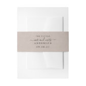 Chic Script Future Mr. Kraft Paper Wedding Uitnodigingen Wikkel (Voorkant Voorbeeld)