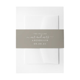 Chic Script Future Mr Mrs Gray Wedding Uitnodigingen Wikkel