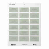 Chic Script Future Mr Mrs Green Wedding Address Etiket (Full Sheet)