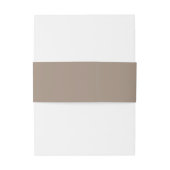 Chic Script Future Mr Mrs Taupe Trouwkaart Uitnodigingen Wikkel (Achterkant Voorbeeld)