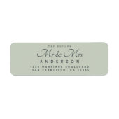 Chic Script Future Mr Mrs Wedding Address Etiket (Voorkant)