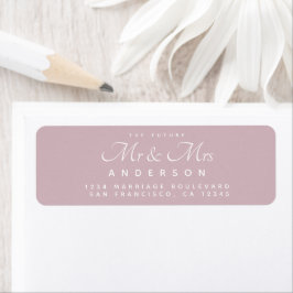Chic Script Future Mr Mrs Wedding Address Etiket