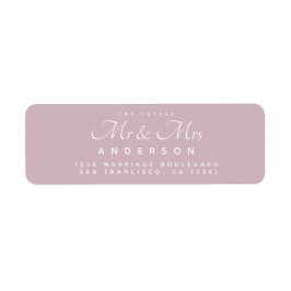 Chic Script Future Mr Mrs Wedding Address Etiket