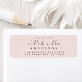 Chic Script Future Mr Mrs Wedding Address Etiket