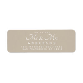 Chic Script Future Mr Mrs Wedding Address Etiket