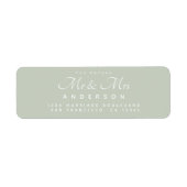 Chic Script Future Mr Mrs Wedding Address Etiket (Voorkant)
