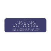 Chic Script Future Mr Mrs Wedding Address Etiket (Voorkant)