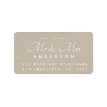 Chic Script Future Mr Mrs Wedding Address