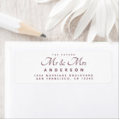 Chic Script Future Mr Mrs Wedding Address Etiket (Insitu)