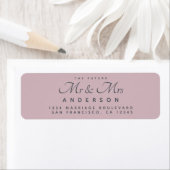 Chic Script Future Mr Mrs Wedding Address Etiket (Insitu)