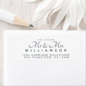 Chic Script Future Mr Mrs Wedding Address Etiket (Insitu)