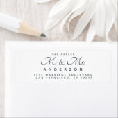 Chic Script Future Mr Mrs Wedding Address Etiket (Insitu)