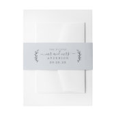 Chic Script Future Mr Mrs Wedding Date Blue Uitnodigingen Wikkel (Voorkant Voorbeeld)
