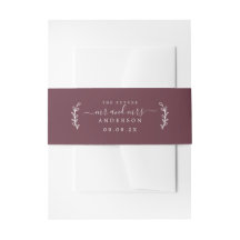 Chic Script Future Mr Mrs Wedding Date Burgundy