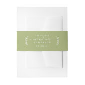 Chic Script Future Mr Mrs Wedding Date Leaf Green Uitnodigingen Wikkel (Voorkant Voorbeeld)