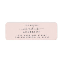 Chic Script Future Mr Mrs Wedding Return Address