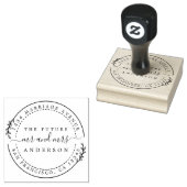 Chic Script Future Mr. Ronde Return Address Rubberstempel (Gestempeld)