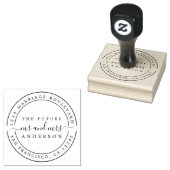 Chic Script Future Mr. Ronde Return Address Rubberstempel (Gestempeld)