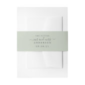 Chic Script Future Mrs Pastel Green Wedding Uitnodigingen Wikkel (Voorkant Voorbeeld)