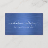 Chic Script geborsteld Royal Blue Modern Minimalis Visitekaartje (Voorkant)