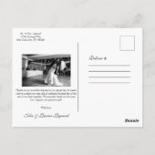 Chic Script Geletterde bruiloft Dank u Briefkaart (Achterkant)