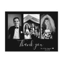 Chic Script Geletterde bruiloft Dank u