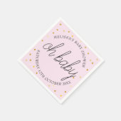 Chic script Gold baby baby douche oh baby Servet (Hoek)