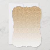Chic Script Goud Glitter Ombre Kerstfeest Party Kaart (Achterkant)