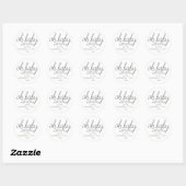 Chic script gouden hart baby shower oh baby ronde sticker (Vel)