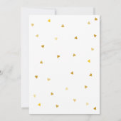 Chic Script Gouden Hartjes Baby Shower / Confetti Kaart (Achterkant)